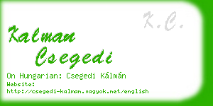 kalman csegedi business card